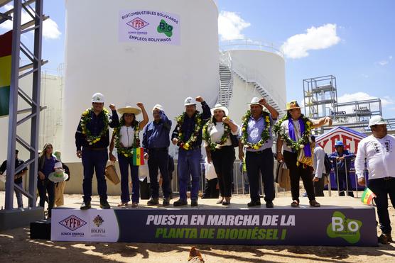 Autoridades del Gobierno inauguraron la primera Planta de Biodiésel, en Santa Cruz. Foto: YPFB.