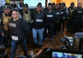 Los nuevos detenidos presentados ante la prensa