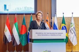 La presidenta del Brics Bank habló en la conferencia de la institución